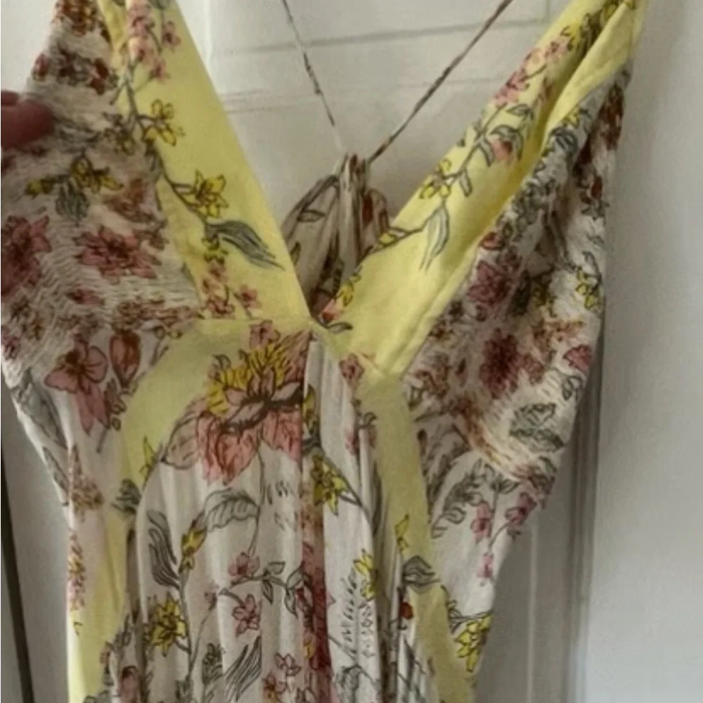 We The Free Floral Dress - Pastel Yellow and Pink - Picture 3 of 7